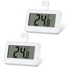 OFFCUP Fridge Thermometer Digital, 2pcs Refrigerator Thermometer, LCD Digital Waterproof