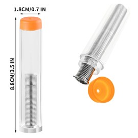 Zalizr 5 Pack Solder Wire, 0.8-1 mm Tin-Lead Rosin Core Solder for Electrical & Electronics Soldering, Ideal for DIY Projects, Component Repairs, Welding, and More, Convenient Storage Tube