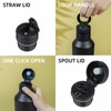 BJPKPK Insulated Water Bottle With Straw 17oz Stainless Steel Water