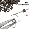 Aouuhe 500 Pcs Micro Link Rings Beads for Hair Extensions