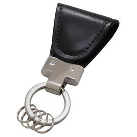 [Vintage Revival Productions] Key Clip italian Shoulder Leather Magnetic Key Holder Pocket Clip on Door for Storage Never Lose Keys Lost Prevention Made in Japan, Black
