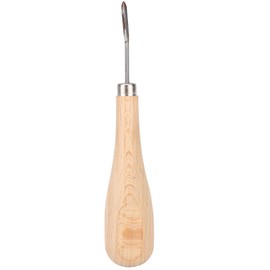 Rhombus Awl Steel Cone Punching Leather Tool Beech Handle Diamond Point Awl  (Bending Tip )