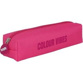 DOHE - Simple Pencil Case - 1 Compartment, Multipurpose Rectangular Pencil Case, 21x6x6 cm, Zipper Closure, Made of Durable Polyester - Colour Vibes Pink