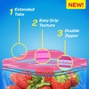 Ziploc 682257 Double Zipper Bags, Plastic, 1gal, 1.75mil, Clear w/Write-On