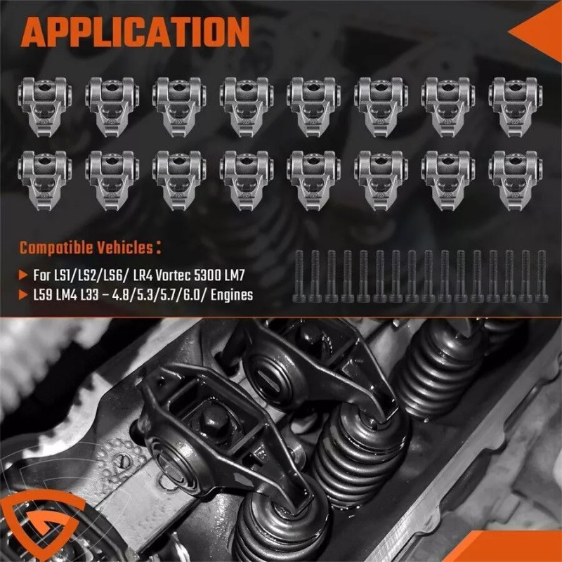 Geartronics LS1 Rocker Arms W/ Upgraded Trunion Kit Installed LS