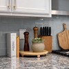 HillSpring Wood Pedestal Stand, 12“ Round Wood Riser for Kitchen
