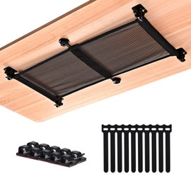 HX AURIZE Cable Net Desk Cable Management Net Flexible Invisible Storage Organization - Black