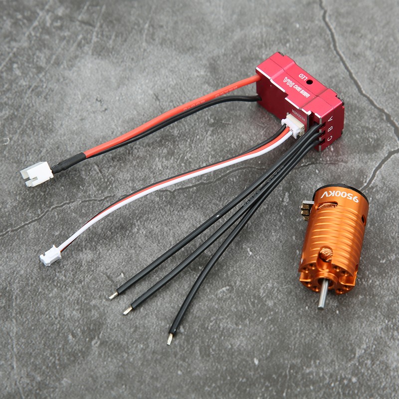 1410 Brushless Motor 18A Red ESC Set RC Car Replacement