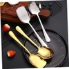 CIYODO 2pcs Male Spoon Gold Utensils Big Spoon Restaurant Serving