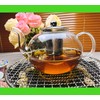 JIABO (40 oz/ 1200 ml) Glass Teapot with Removable Stainless