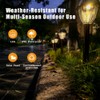 Vintage Solar Lights Outdoor, Glass & Metal Solar Pathway Lights