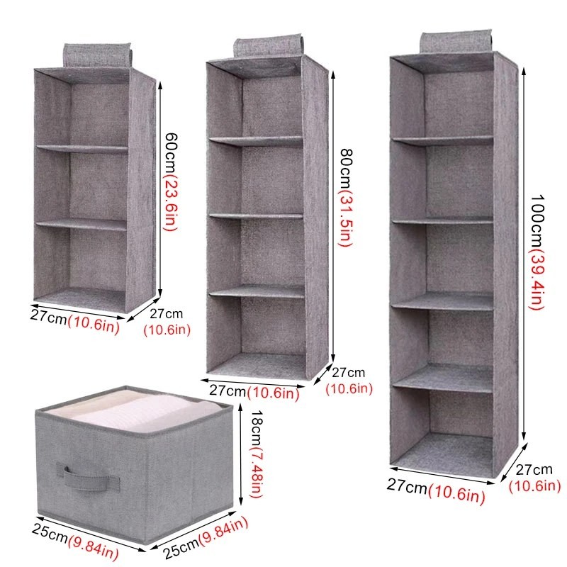 Wardrobe Hanging Storage Bag – Interlayer Drawer-Type Clothes Organizer for
