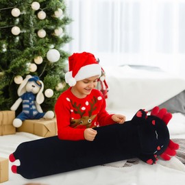 Chubbyjoy Axolotl Plush Toy, Cute Axolotl Stuffed Animal Soft Long Plushie Body Pillow for Girls and Boys Adults Gifts, 20", Black