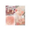 Paleta De Sombras 9 Colores Transparente Con Brillo Intenso