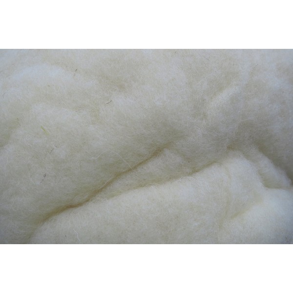 Deko-Schnee-Shop Füllwatte aus 100% Schafschurwolle, Natur, 500 g, fein, (EUR 19,00/kg), kompostierbar, Bastelwatte, geeignet als natürliches und nachwachsendes Füllmaterial für z.B. Decken, Kissen