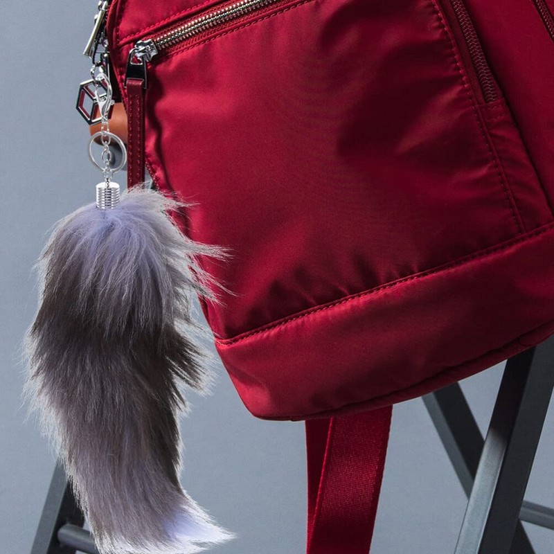 WRITWAA 2pcs Furry Keychain, Soft Fluffy Key Ring Pendant for