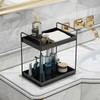 KINGBERWI 2 Tier Bathroom Counter Organizer, Standing Vanity Organizer Shelf