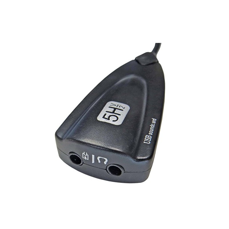 keepdrum USB-HA USB Audio Adapter with Microphone and Headphone Input