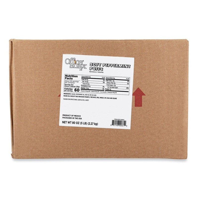 Office Snax 661 5 lbs. Carton Candy Assortments - Peppermint