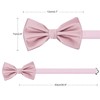 HOULIFE Men's Bow Tie Set - Adjustable Satin Polyester Bow
