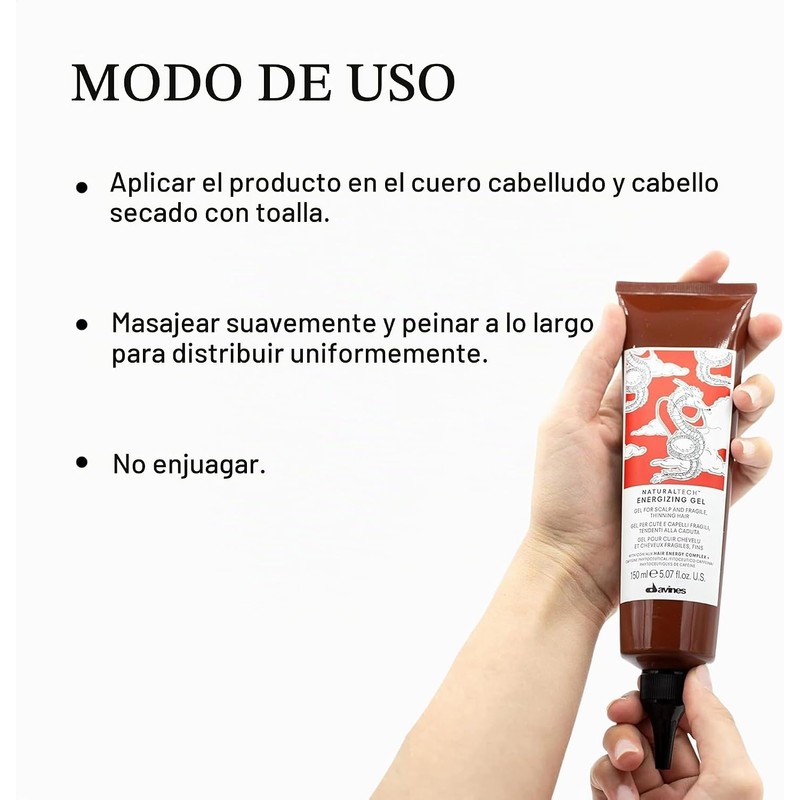 Davines Energizing Gel Tratamiento fortificante de cabello 150 ml