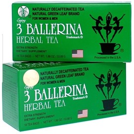 3 Ballerina 2 BOXES - 3 BALLERINA TEA EXTRA STRENGTH 18 BAGS EA BOX TE DE 3 BALERINAS
