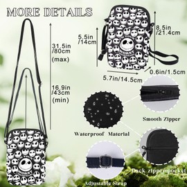 BWWKTOP Jack Skellington Crossbody Bag Jack & Sally Fans Gifts Nightmare Jack Shoulder Bag Jack Merch (WORST XK-B)