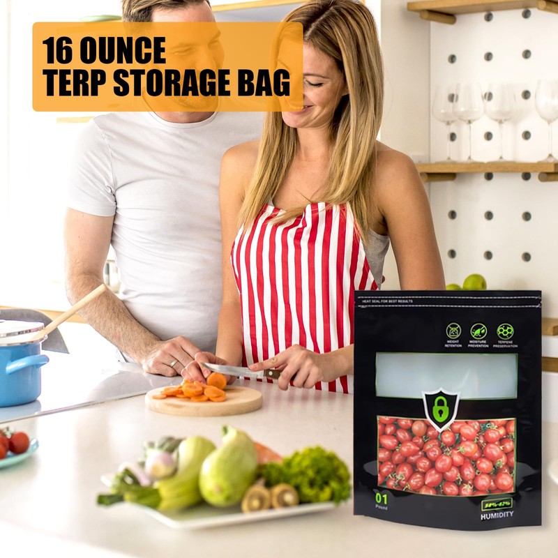 Storage Terp Bags 58%-62% RH 2-Way Humidity Control Bags for
