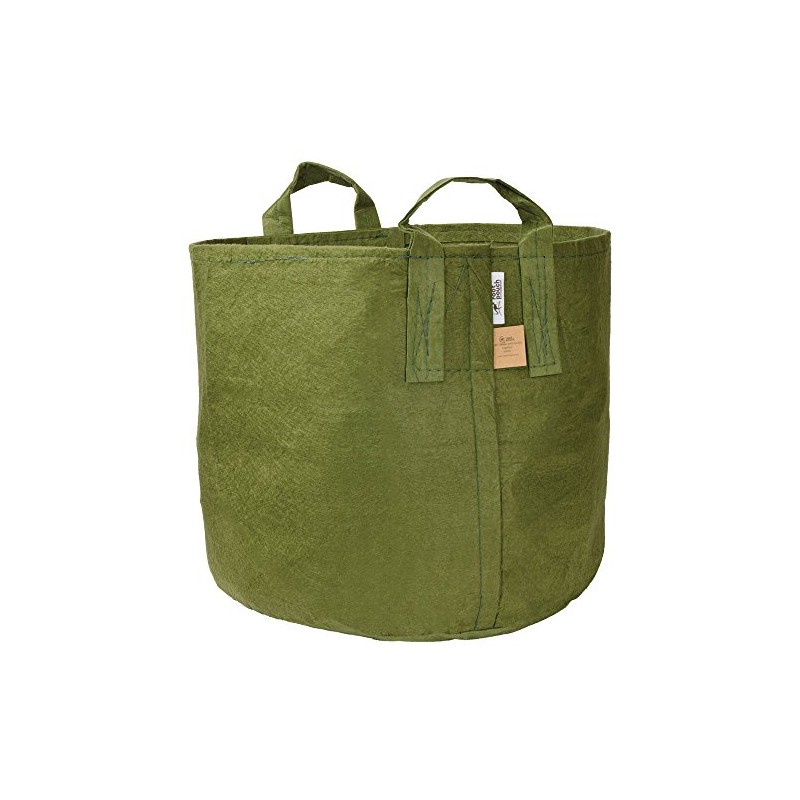 Root Pouch Non-Degradable Reusable Grow Bag, 15-Gallon with Handles (Green)
