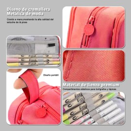 Estuche Para Lápices, Organizador De Lapices Gran Capacidad                                                                                           