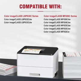 067 Toner Cartridge Set 4 Pack Compatible Replacement for Canon 067 067H Works for Canon Color imageCLASS MF650C LBP630C Series LBP632Cdw MF654Cdw MF656Cdw MF653Cdw Printer 4-Pack with Chip