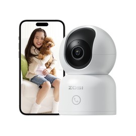 ZOSI C518 8MP Pixel, 2.4G / 5G Dual Band, 8MP Pixel, Pet Camera, 64GB Memory Card Included, WIFI Surveillance Camera, Human / Pet Tracking, Motion Detection, Crying Voice Detection, Two-Way Calls