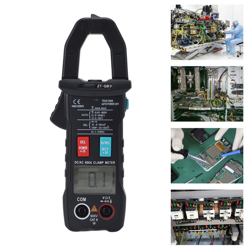 Digital Clamp Multimeter Portable Full Automatic Smart AC DC Current