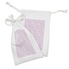 Ambesonne Snakeskin Print Fabric Pouch Set of 2, Continuous Girly