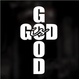 Sticky Bomb God is Good Decal Vinyl Stickers Cars Vans Trucks Walls Laptop Doors Windows Skateboard Tablet White Not Printed