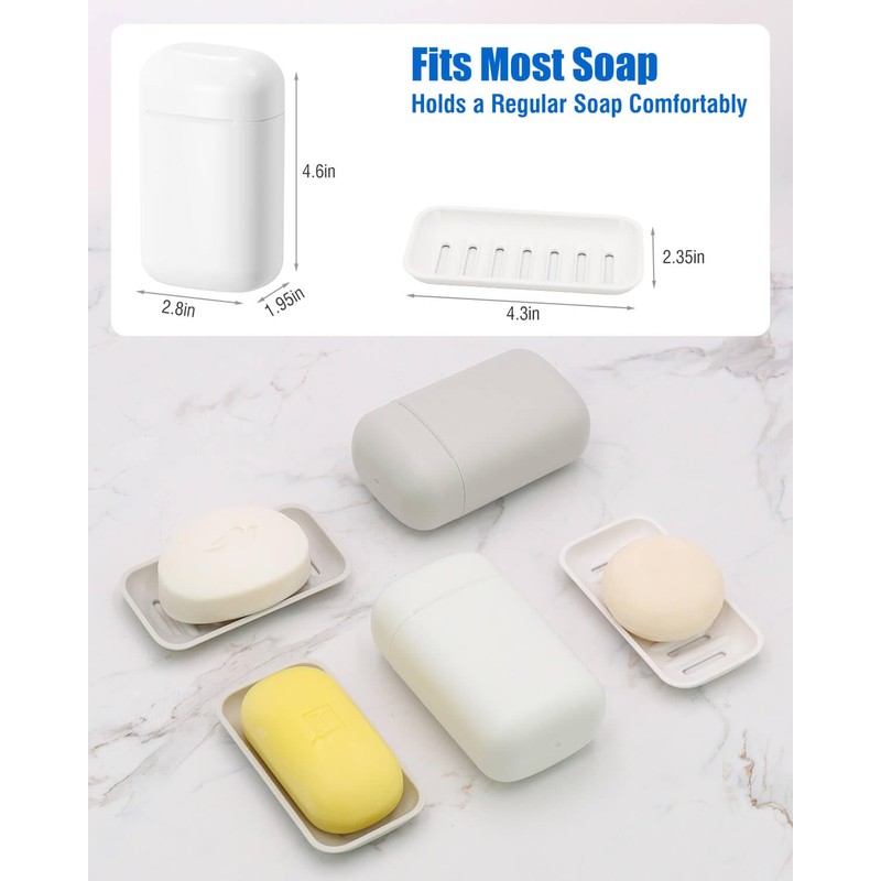 Minimalist Travel Soap Case with Removable Draining Tray, Compact Leak-Proof
