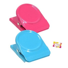 Magnetic Clip BIG for Calendar and Bulletin - 3 Color Assortment, Approx. 2.6 x 2.0 x 1.4 inches (6.5 x 5.1 x 3.5 cm), Set of 2