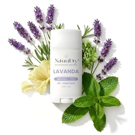 NaturalDry - Desodorante Natural Mujer - Sin Aluminio - Sin Parabenos - No obstruye los poros - Elimina el mal olor - NO HUELES - En barra olor Lavand