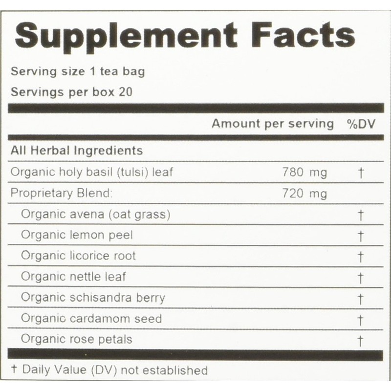 Lifestyle Awareness Teas, Caffeine Free Stress Balance Tea, 20 Count