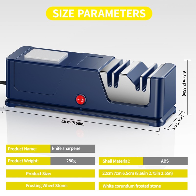 Electric knife sharpener, Professional Diamond Sharpening System with Replaceable Sharpening