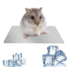 MUYYIKA Hamster Cooling Plate, Cool Bed, Aluminum Cool Mat, Cooling Mat, Physical Cooling, Reduces Temperature, Heat Protection, Heatstroke Prevention, Suitable for Hamsters and Small Animals (4.7 x