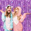 3 Pack 3.28x8.2 ft Light Purple Tinsel Foil Fringe Curtains