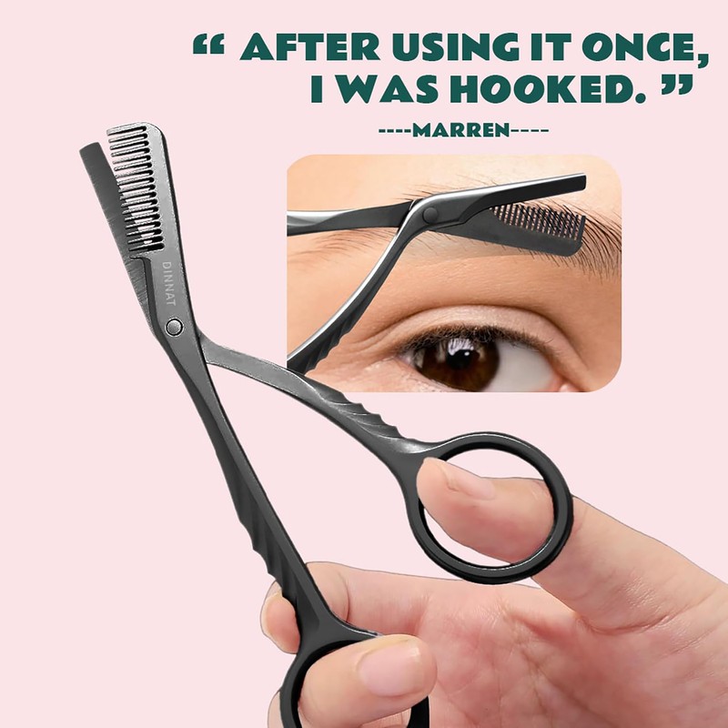 Eyebrow Trimming Scissors with Combs, Eyebrow Cutter Hair Removal Eyebrow
