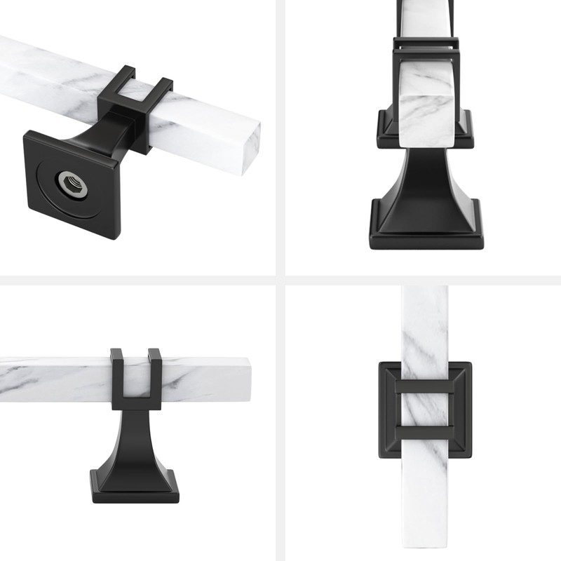 homdiy 10 Pack 6-1/4 Inch Marble Cabinet Pulls, White Marble