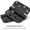 goldenwarm 3 Pack Black Self Closing Door Hinges with 5/8''
