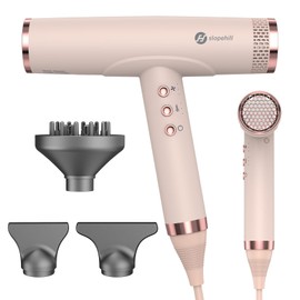 slopehill Professional Ionic Hair Dryer, High-Speed Blow Dryer with Brushless Motor for Salon Use, Lightweight Compact Hairdryer for Travel, Low Noise Quiet for Home, Ceramic Pink