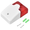 Wired Strobe Siren, Mini Sound Light Alarm with Adjustable Volume,