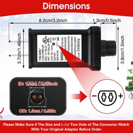 Meonum 4 Pack 29V Class 2 LED Power Supply with 3 Meters 2 Pin Extension Cable, UL Certification Christmas Tree Plug Replacement LED Transformer for LED String Light, Christmas Tree(TS-18WL29V)
