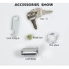2pack Cabinet Cam Locks 54mm, Mailbox Lock with Key Different,