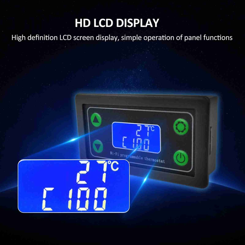 WIFI Remote High Temperature Digital Thermostat LCD Screen Display K